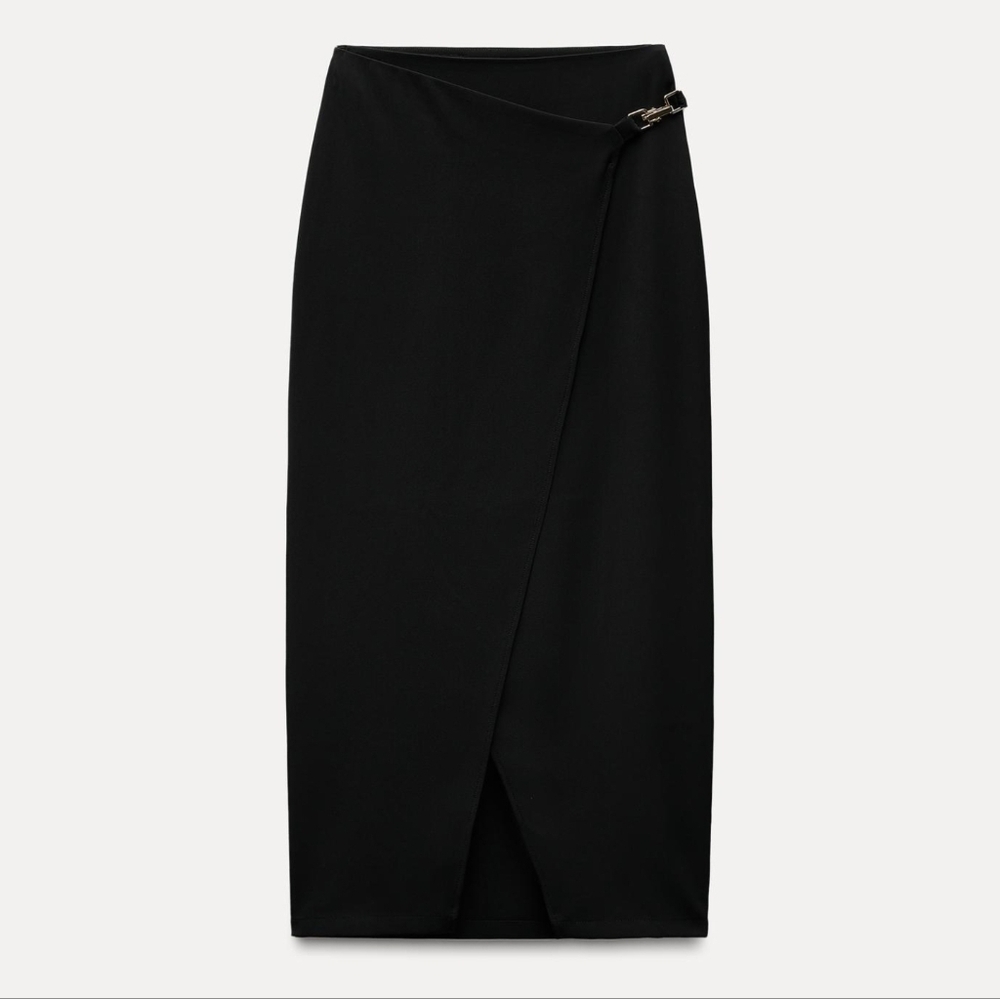 Zara Pencil Skirt with Gold Accent